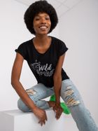 T-shirt damski, czarny, Mayflies