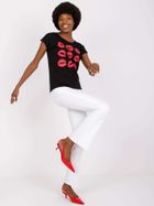 T-shirt damski, czarny, Mayflies