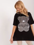 T-shirt damski, czarny, Mint