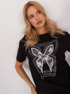 T-shirt damski, czarny, Mint