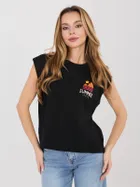 T-shirt damski, czarny, Sublevel