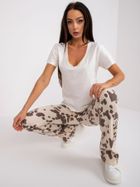 T-shirt damski, ecru, Mayflies