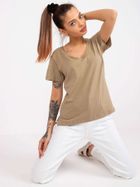 T-shirt damski, khaki, Mayflies