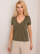 T-shirt damski, khaki, Nie Znasz Mnie
