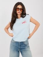 T-shirt damski, niebieski, Sublevel