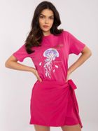 T-shirt damski, różowy, Calimera