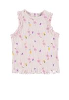 T-shirt dziewczęcy bez rękawów, różowy, Tom Tailor