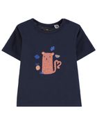 T-shirt dziewczęcy, ciemnoniebieski, Tom Tailor