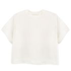 T-shirt dziewczęcy, ecru, Pinokio