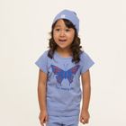 T-shirt dziewczęcy, fioletowy, Pinokio