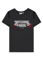 T-shirt dziewczęcy, grafitowy, Tom Tailor