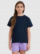 T-shirt dziewczęcy, granatowy, 4F