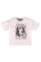 T-shirt dziewczęcy, jasnoróżowy, Up Baby