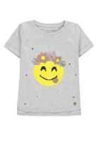 T-shirt dziewczęcy, niebieski, dwustronne cekiny, Tom Tailor