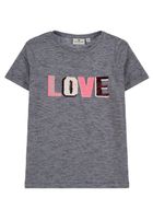 T-shirt dziewczęcy, niebieski melanż, Tom Tailor