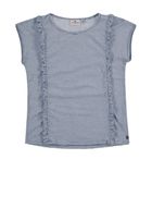 T-shirt dziewczęcy, niebieski, Tom Tailor