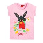 T-shirt dziewczęcy, różowy, Bing