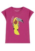 T-shirt dziewczęcy, różowy, dwustronne cekiny, Tom Tailor