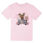 T-shirt dziewczęcy, różowy, Tup Tup