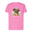 T-shirt dziewczęcy, różowy, Tup Tup