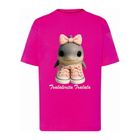 T-shirt dziewczęcy, różowy, Tup Tup