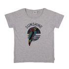 T-shirt dziewczęcy, szaro-beżowa, Tom Tailor