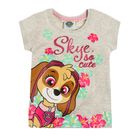 T-shirt dziewczęcy, szary, So Cute, Psi Patrol, Skye