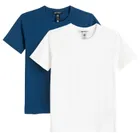 T-shirt z bawełny czesanej 2-pack NOWEAR
