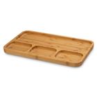 Tadar, drewniany półmisek bambusowy na przekąski, 33-19,5-1,6 cm
