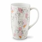 Tadar, Eli, kubek porcelanowy do kawy i herbaty, Twarze, 600 ml