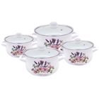 Tadar, Herbal, zestaw garnków emaliowanych, 8 elementów