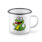 Tadar, kubek emaliowany, gekon, 9 cm, 500 ml