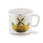Tadar, kubek emaliowany z pokrywą, młyn, 14 cm, 1,4l
