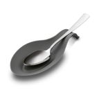 Tadar, podstawka pod łyżkę, silikonowa, szara, 19,5-10 cm
