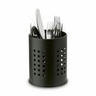 Tadar, stojak na przybory kuchenne, okrągły, czarny, 11,5-15 cm