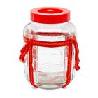 Tadar, szklany słoik z kapturkiem do fermentacji i pokrywą, 10l