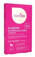 Tanita, plastry z woskiem do depilacji ciała, z olejem arganowym, 12 szt. w opakowaniu