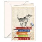 Tassotti, karnet B6 z kopertą, Kot i książki