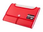 Teczka A4, 12 przegródek, czerwona, 1 szt.
