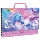 Teczka z rączką, twarda, A4, 5 cm, Jednorożec, 1 szt.