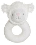 Teddykompaniet, Lolli Lambs, owieczka, pluszowa grzechotka, biała, 12 cm