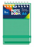 Tetis, kołonotatnik A6, 100 kartek, zielona, 1 szt.