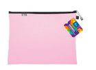 Tetis, koperta z suwakiem metalalowym, A4, różowa, 1 szt.