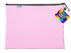 Tetis, koperta z suwakiem metalalowym, B4, różowa, 1 szt.