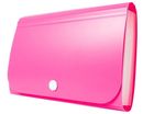 Tetis, mini organizer harmonijkowy PP, na zatrzask, różowy, 1 szt.
