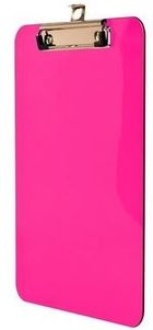 Tetis, podkładka z klipsem, A5, różowa