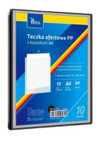 Tetis, teczka ofertowa A4 PP + 10 koszulek, czarna