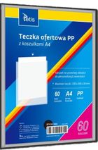 Tetis, teczka ofertowa A4 PP + 60 koszulek, czarna