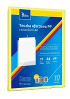 Tetis, teczka ofertowa PP, 10 koszulek, A4, żółta, 1 szt.