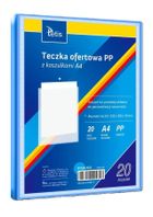 Tetis, teczka ofertowa PP, 20 koszulek, A4, niebieska, 1 szt.